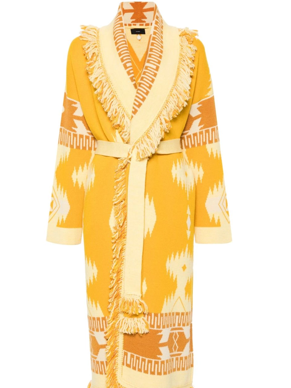 Affordable Icon-jacquard virgin cardi-coat wool Alanui Women 0715